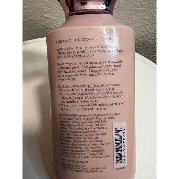 Bath & Body Works Velvet Sugar Shea & Vitamin E Body Lotion 8 Fl Oz - Picture 2 of 5